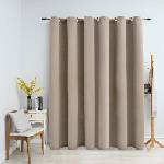 Pure Line Home Плътна завеса в цвят бежов с метални халки, 290 x 245 см