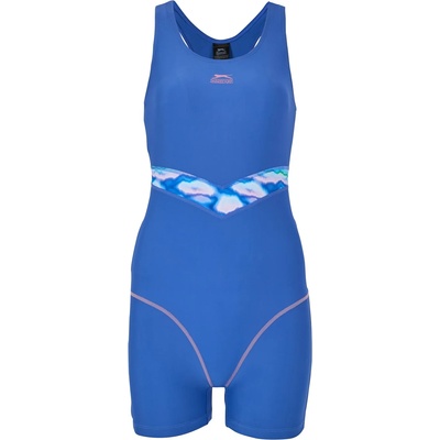 Slazenger Дамски бански костюм Slazenger Splice Boyleg Swimsuit Womens - Blue/Purple