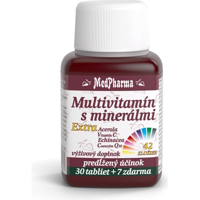 MedPharma Multivitamín s minerálmi extra 42 zložiek 30 + 7 tabliet
