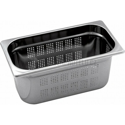 Dierkovaná gastronádoba GN 1/3 strieborná 325 x 175 mm, h=150 mm, nerezová 3160408