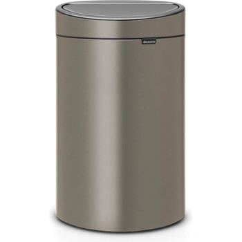 Brabantia Кош за боклук Brabantia Touch Bin New 649732, 40 л, Безшумно и плавно затваряне, Плосък гръб, Сив (649732)