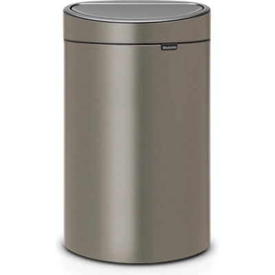 Brabantia Кош за боклук Brabantia Touch Bin New 649732, 40 л, Безшумно и плавно затваряне, Плосък гръб, Сив (649732)