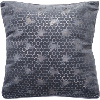 Takoy zo zamatu so striebornou potlačou včelieho plastu a včiel-HF-381436 45 x 45 cm