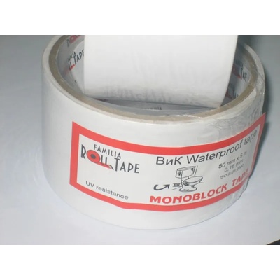 ЛЕНТА Roll Tape БАНДАЖНА ЗА МОНТАЖ НА МОНОБЛОК 50мм x5м БЯЛА (080201)
