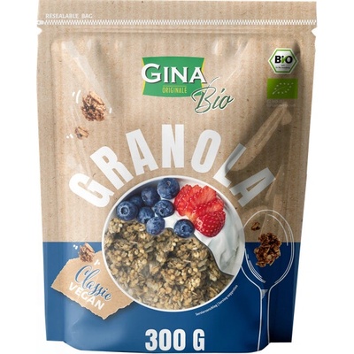 Gina Granola Classic Pečené bio křupavé müsli s ovesnými vločkami Gina 300 g
