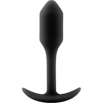 b-Vibe Snug Plug 1 - анален плъг с вътрешно тегло (55г) - черен
