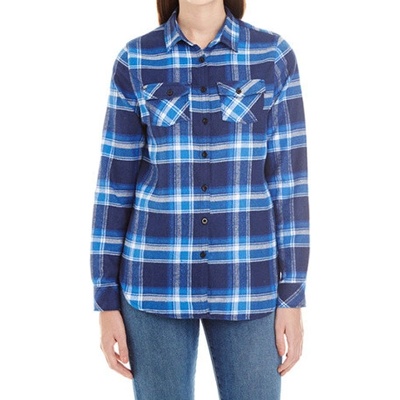 Burnside Dámska flanelová košeľa BU5210 Blue White -Checked