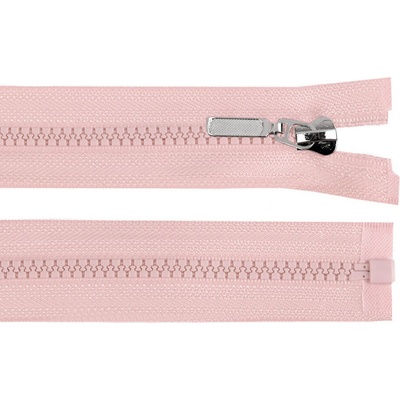 Prima-obchod Kostěný zip No 5 délka 60 cm s ozdobným jezdcem, barva 136 pudrová