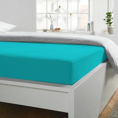 Schlafgut Prostěradlo Jersey tyrkys elastan 180x200-200x220x30