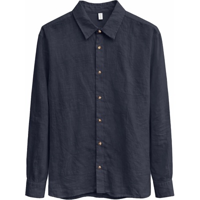 Mazine Мъжка риза с копчета Mazine Classic Linen Shirt - Ink Blue (033-3223-0311)