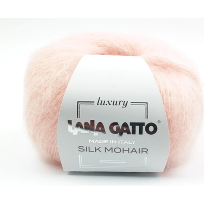 Lana Gatto pletací příze mohér hedvábí SILK MOHAIR růžová baby