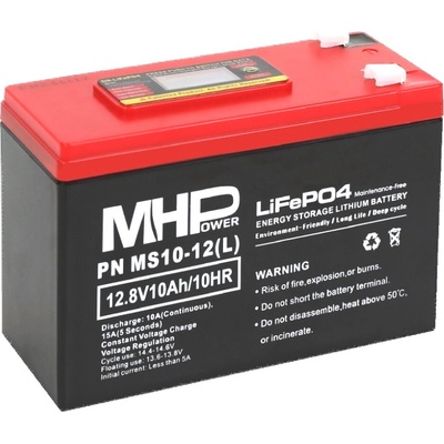 MHPower LiFePO4 12V 10Ah F2 6,3mm MS10-12 L