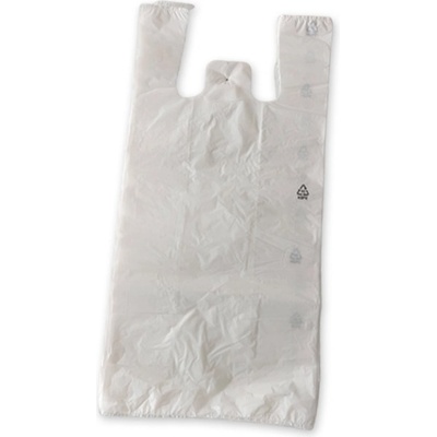 Mikrotenová taška trhacia BIELA PEVNÁ 10 kg 30x60 cm blok 100 ks