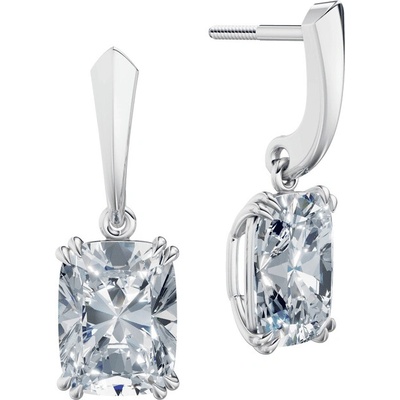 DF dámske náušnice 6439, bílé zlato s laboratorními diamanty o celkové váze 6.00 ct VS1/F