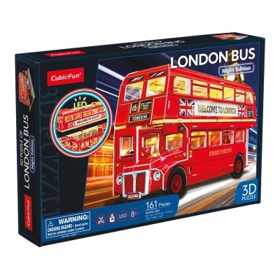 CubicFun 3D puzzle svítící Londýnský autobus 161 ks – Zboží Dáma