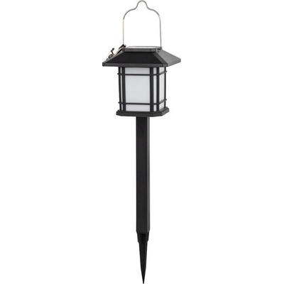 lampa solární lucerna pr. 10,5cm v.40cm, 12LED, nerez/PH ČER
