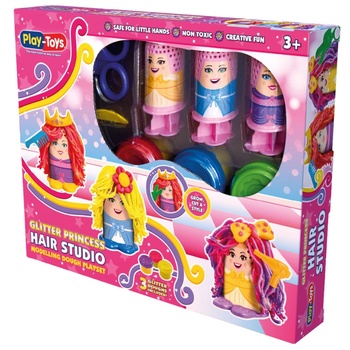 Play-Toys Комплект с моделин Play-Toys - Фризьорски салон за принцеси (423)