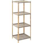 TopMebel Етажерка дървена - пластмасова в натурален - бежов цвят 45x38x112см