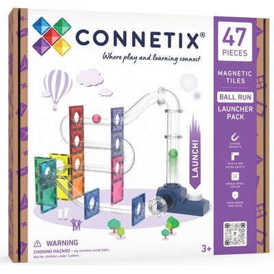 Connetix Tiles Guľôčková dráha Ball Run Launcher Pack 47 ks