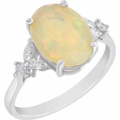 Eppi zlatý prsten s oválným opálem a diamanty Melisa R38532