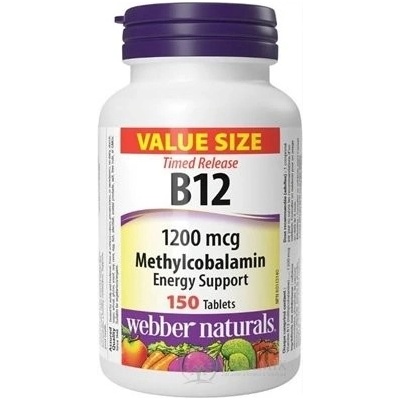 Webber Naturals Vitamín B12 1200 mcg 150 tabliet