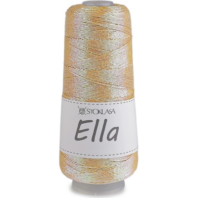 Pletací příze Ella metalická 200 g, střední, 7 vanilková