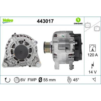 Alternátor VALEO 443017