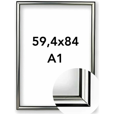 Fotorámeček BF Rozměr: A1 - 59,4 x 84 cm, Barva: Ocel, Typ zasklení: Plexi