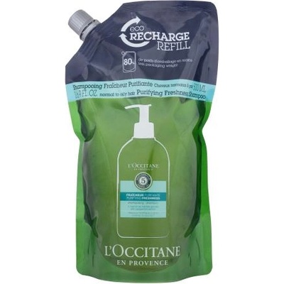 L'Occitane Aromachology Purifying Freshness 500 ml освежаващ шампоан за нормална до мазна коса Пълнител за жени