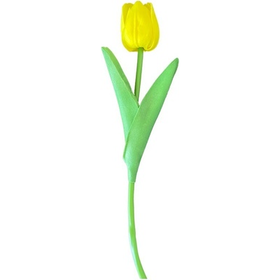 Umelý tulipán 34 cm – žltá dekoratívna kvetina