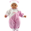 Hamiro bábätko 40 cm textilní růžovo-bílý obleček plast
