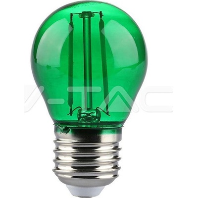V-TAC LED žiarovka E27 G45 2W zelená filament