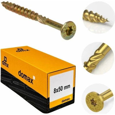 8x50mm 100ks Skrutky do dreva CS - zápustná hlava TORX Domax