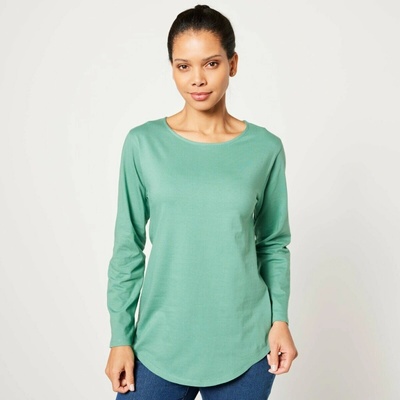 Blancheporte Dlhé tričko s dlhými rukávmi zelená