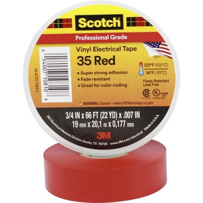 Scotch 35 izolační páska 20 m x 19 mm červená