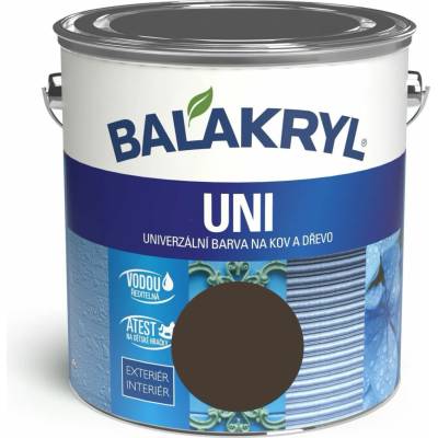 Barvy a laky Hostivař akryl Uni mat 0245 2,5kg tm. hnědá