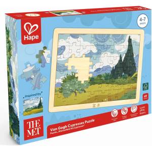 Hape Дървен пъзел Hape International The Met - Кипърси от Ван Гог, 49 части (H1470) - baby