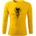DRAGOWA FIT-T Тениска с дълъг ръкав Skull, жълта, 160 г/м2 (5839)