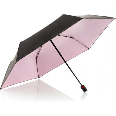 Knirps KNIRPS U.200 BLACK WITH ROSE - elegantní dámský plně automatický deštník