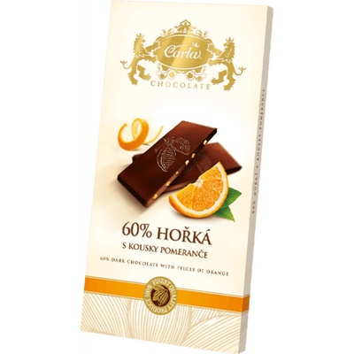 Carla Hořká 60% s kousky pomerančů 80 g