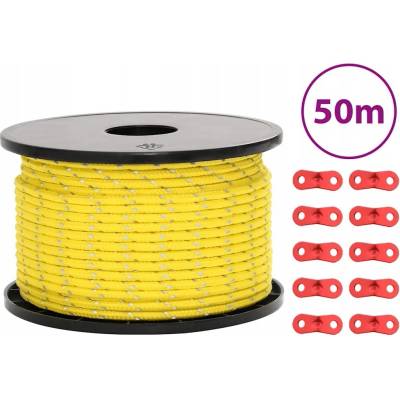 Shumee Stanové lanko s reflexními proužky a napínáky 50 m 5 mm, 4008131 8721102640780