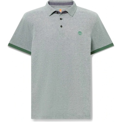 Timberland Мъжка поло тениска Timberland Baboosic Brook Oxford Short Sleeve Polo shirt - Pineneedle (216-6057-0613)