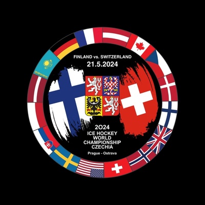 FansArena Puk Ice Hockey World Championship Czechia MS 2024 Dueling 21.5.2024 Finland vs. Switzerland
