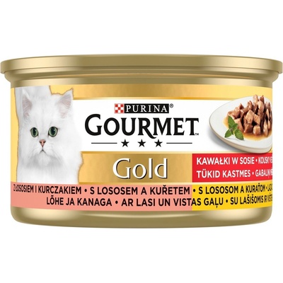 Gourmet Gold cat losos a kuře ve šťávě 85 g – Zboží Mobilmania