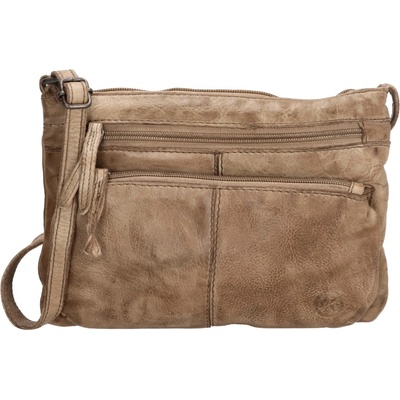 Hide & Stitches Světle hnědá kožená crossbody kabelka „Bonavitta“