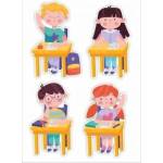 LearnHow School decorations - Children in lavas (large inscription)