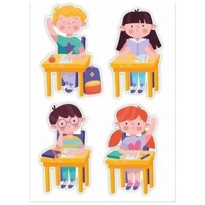 LearnHow School decorations - Children in lavas (large inscription)