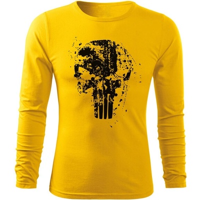 Dragova Fit-T tričko s dlouhým rukávem Frank The Punisher žlutá