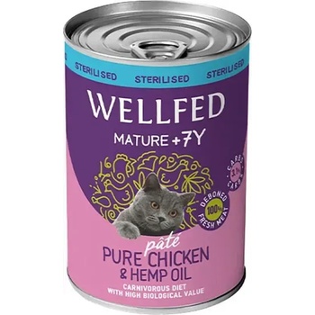 PETINTEREST Wellfed Mature +7 Sterilised Chicken And Hemp Oil консерва за кастрирани възрастни котки 400gr