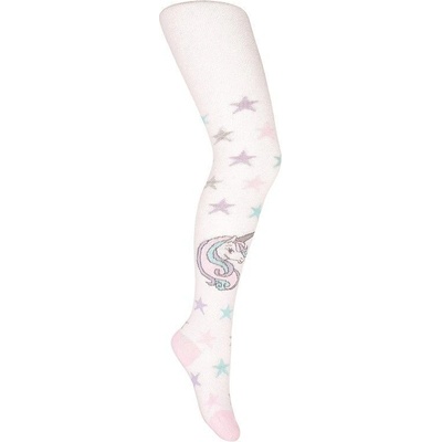 Dievčenské pančuchy Jednorožec biela